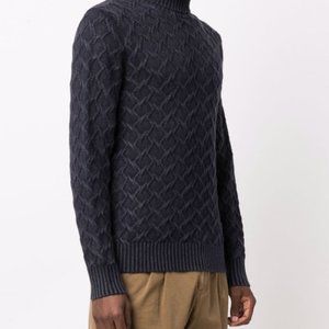 Circolo 1901 Wool Blue Cable Sweater Small